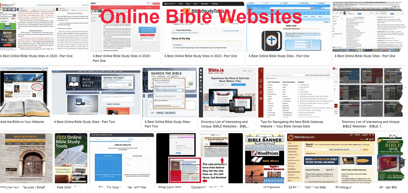 Millions of online Bible Websites