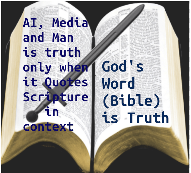 AI, Media, and Mans word Not God's Word Truth